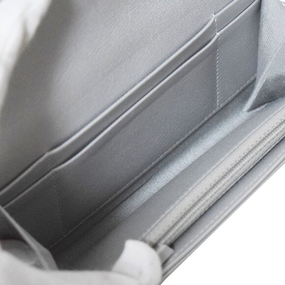 Authentic CHANEL 19 CC Lambskin Wallet Chain WOC Shoulder Crossbody Bag Leather - Picture 7 of 15